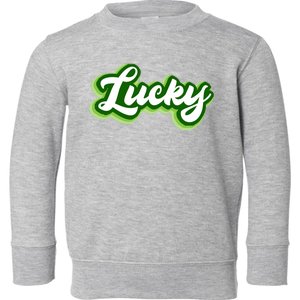 Lucky Retro St Patrick's Day Toddler Sweatshirt