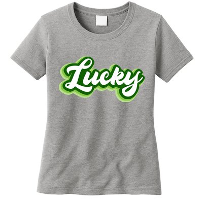 Lucky Retro St Patrick's Day Womens T-Shirt