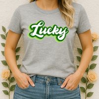 Lucky Retro St Patrick's Day Womens T-Shirt