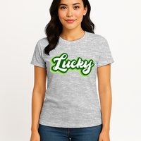 Lucky Retro St Patrick's Day Womens T-Shirt