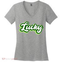 Lucky Retro St Patrick's Day Women's V-Neck T-Shirt
