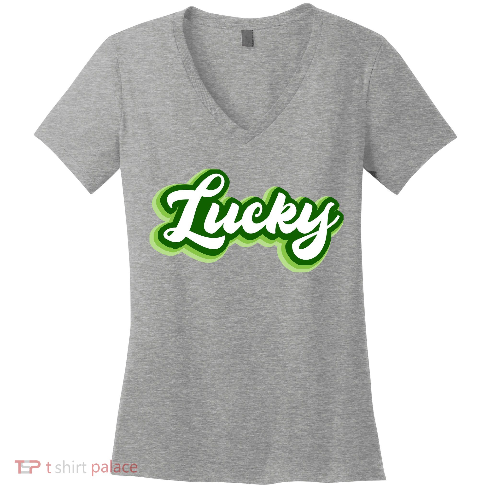 Lucky Retro St Patrick's Day Women's V-Neck T-Shirt