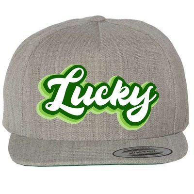 Lucky Retro St Patrick's Day Wool Snapback Cap