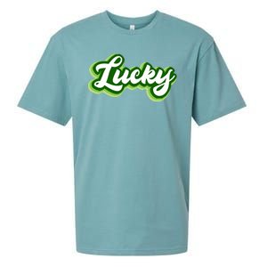 Lucky Retro St Patrick's Day Sueded Cloud Jersey T-Shirt