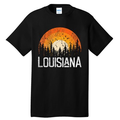 Louisiana Retro Style Vintage 70s 80s Women Gift Tall T-Shirt