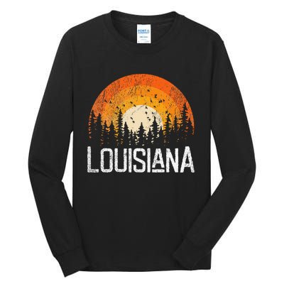 Louisiana Retro Style Vintage 70s 80s Women Gift Tall Long Sleeve T-Shirt