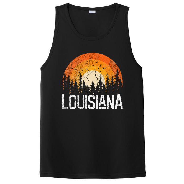 Louisiana Retro Style Vintage 70s 80s Women Gift PosiCharge Competitor Tank