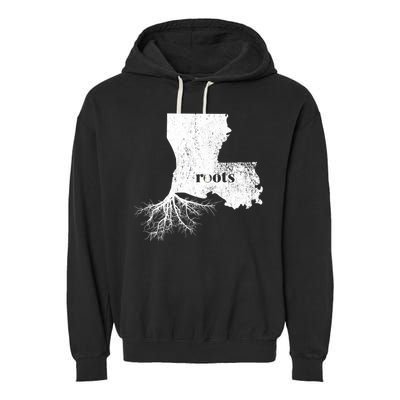 Louisiana Roots State Proud Home Gift Premium Garment-Dyed Fleece Hoodie