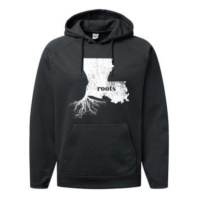 Louisiana Roots State Proud Home Gift Premium Performance Fleece Hoodie