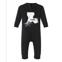 Louisiana Roots State Proud Home Gift Premium Infant Fleece One Piece