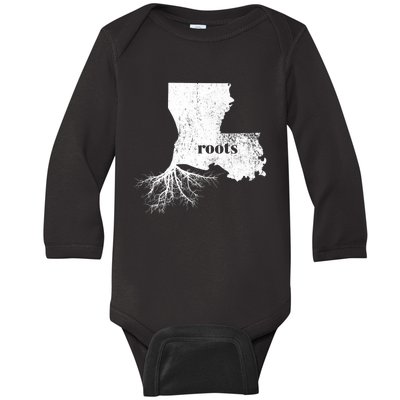 Louisiana Roots State Proud Home Gift Premium Baby Long Sleeve Bodysuit