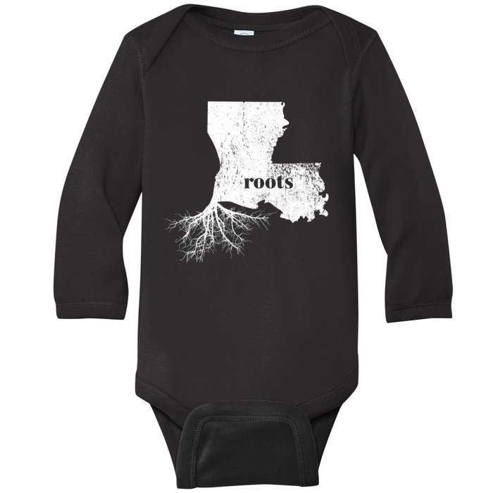 Louisiana Roots State Proud Home Gift Premium Baby Long Sleeve Bodysuit