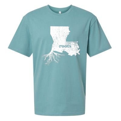 Louisiana Roots State Proud Home Gift Premium Sueded Cloud Jersey T-Shirt