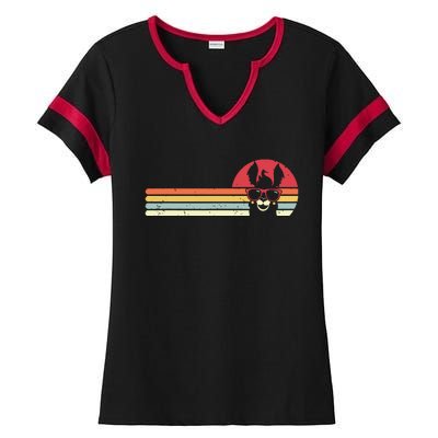 Llama Retro Style Alpaca Ladies Halftime Notch Neck Tee