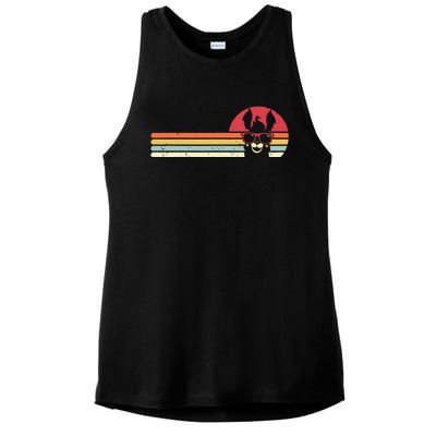 Llama Retro Style Alpaca Ladies PosiCharge Tri-Blend Wicking Tank