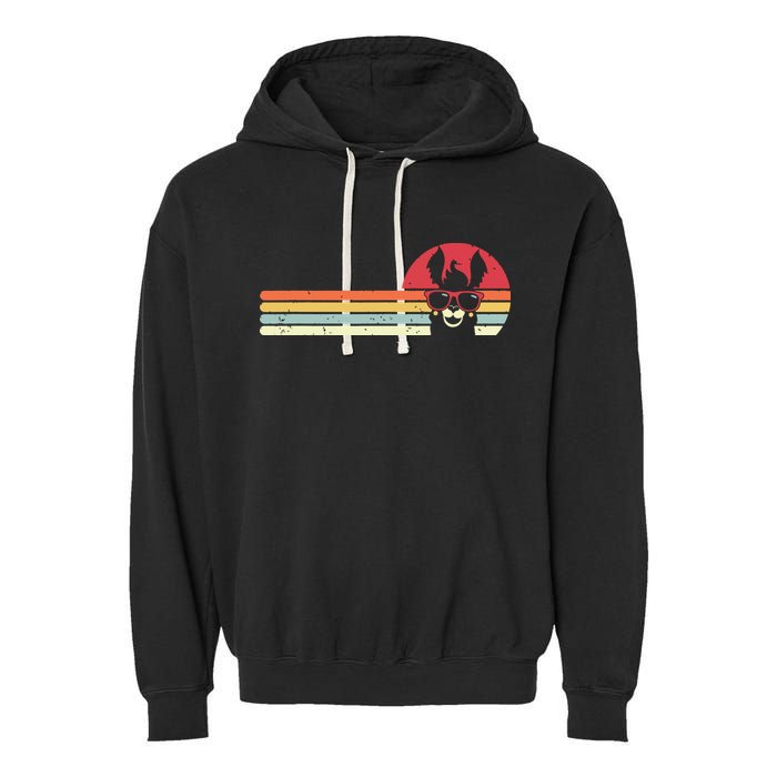 Llama Retro Style Alpaca Garment-Dyed Fleece Hoodie