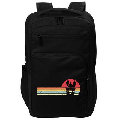 Llama Retro Style Alpaca Impact Tech Backpack