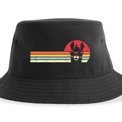 Llama Retro Style Alpaca Sustainable Bucket Hat