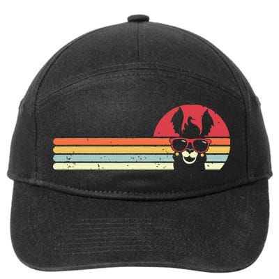 Llama Retro Style Alpaca 7-Panel Snapback Hat