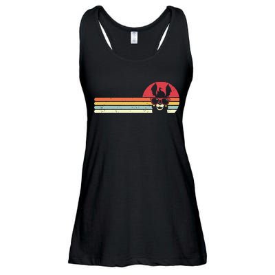 Llama Retro Style Alpaca Ladies Essential Flowy Tank