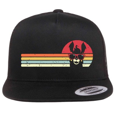 Llama Retro Style Alpaca Flatbill Hat