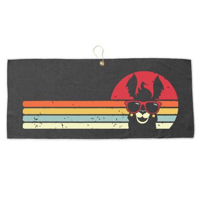 Llama Retro Style Alpaca Large Microfiber Waffle Golf Towel