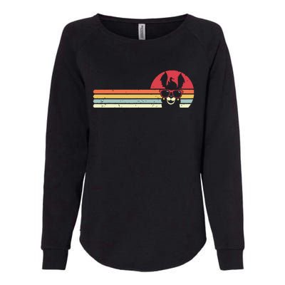 Llama Retro Style Alpaca Womens California Wash Sweatshirt