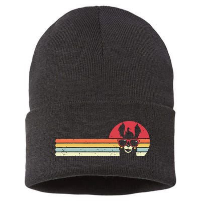 Llama Retro Style Alpaca Sustainable Knit Beanie
