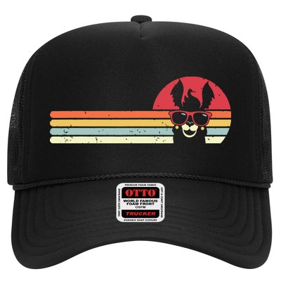Llama Retro Style Alpaca Trucker Hat