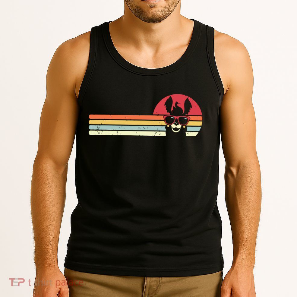 Llama Retro Style Alpaca Tank Top