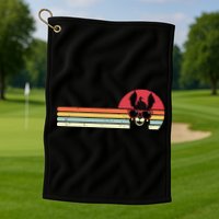 Llama Retro Style Alpaca Golf Towel