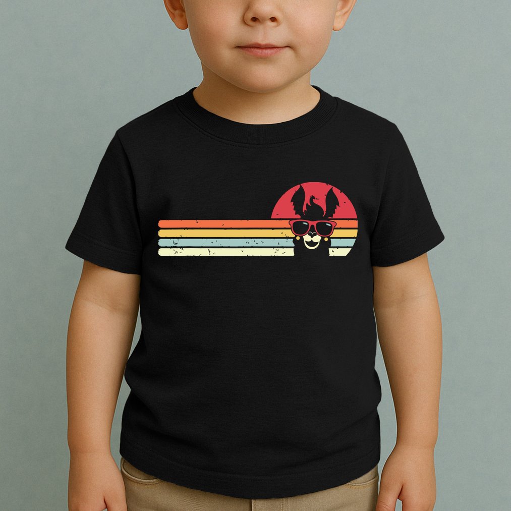 Llama Retro Style Alpaca Toddler T-Shirt