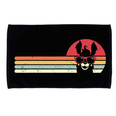 Llama Retro Style Alpaca Microfiber Hand Towel