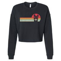 Llama Retro Style Alpaca Cropped Pullover Crew