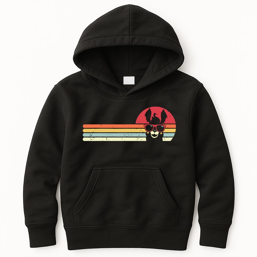 Llama Retro Style Alpaca Kids Hoodie