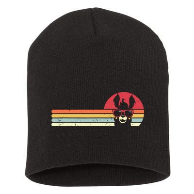 Llama Retro Style Alpaca Short Acrylic Beanie