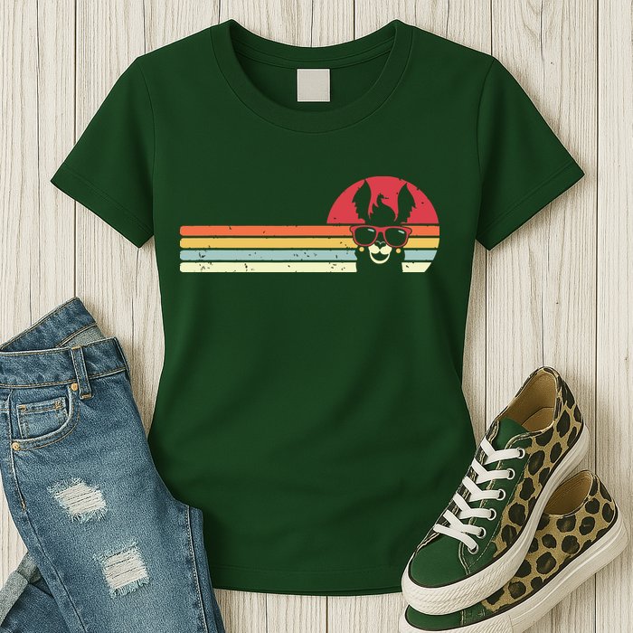 Llama Retro Style Alpaca Womens T-Shirt