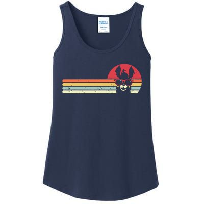 Llama Retro Style Alpaca Ladies Essential Tank