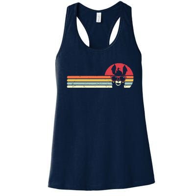 Llama Retro Style Alpaca Women's Racerback Tank