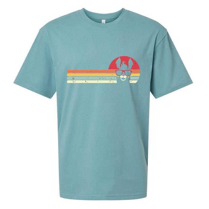 Llama Retro Style Alpaca Sueded Cloud Jersey T-Shirt