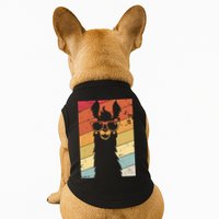 Llama Retro Style Alpaca Doggie Tank