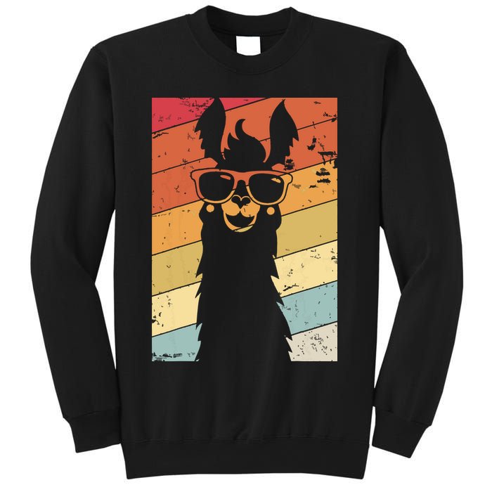 Llama Retro Style Alpaca Sweatshirt