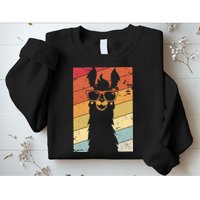 Llama Retro Style Alpaca Sweatshirt