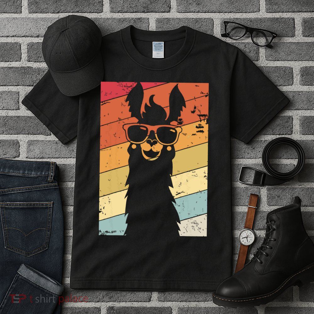 Llama Retro Style Alpaca Tall T-Shirt