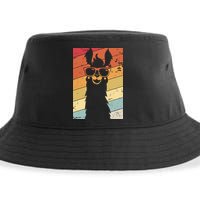 Llama Retro Style Alpaca Sustainable Bucket Hat