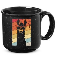 Llama Retro Style Alpaca 15oz Campfire Ceramic Mug