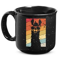 Llama Retro Style Alpaca 15oz Campfire Ceramic Mug