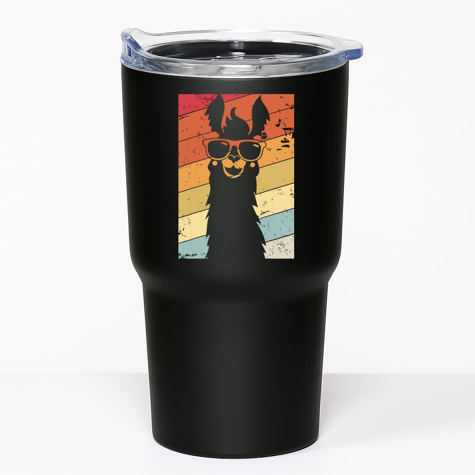 Llama Retro Style Alpaca Tumbler