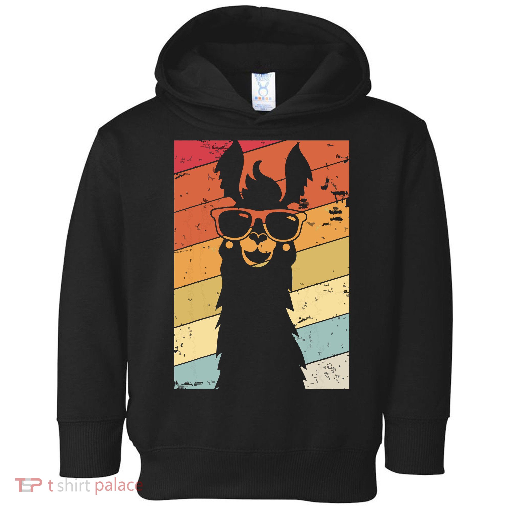 Llama Retro Style Alpaca Toddler Hoodie