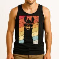 Llama Retro Style Alpaca Tank Top